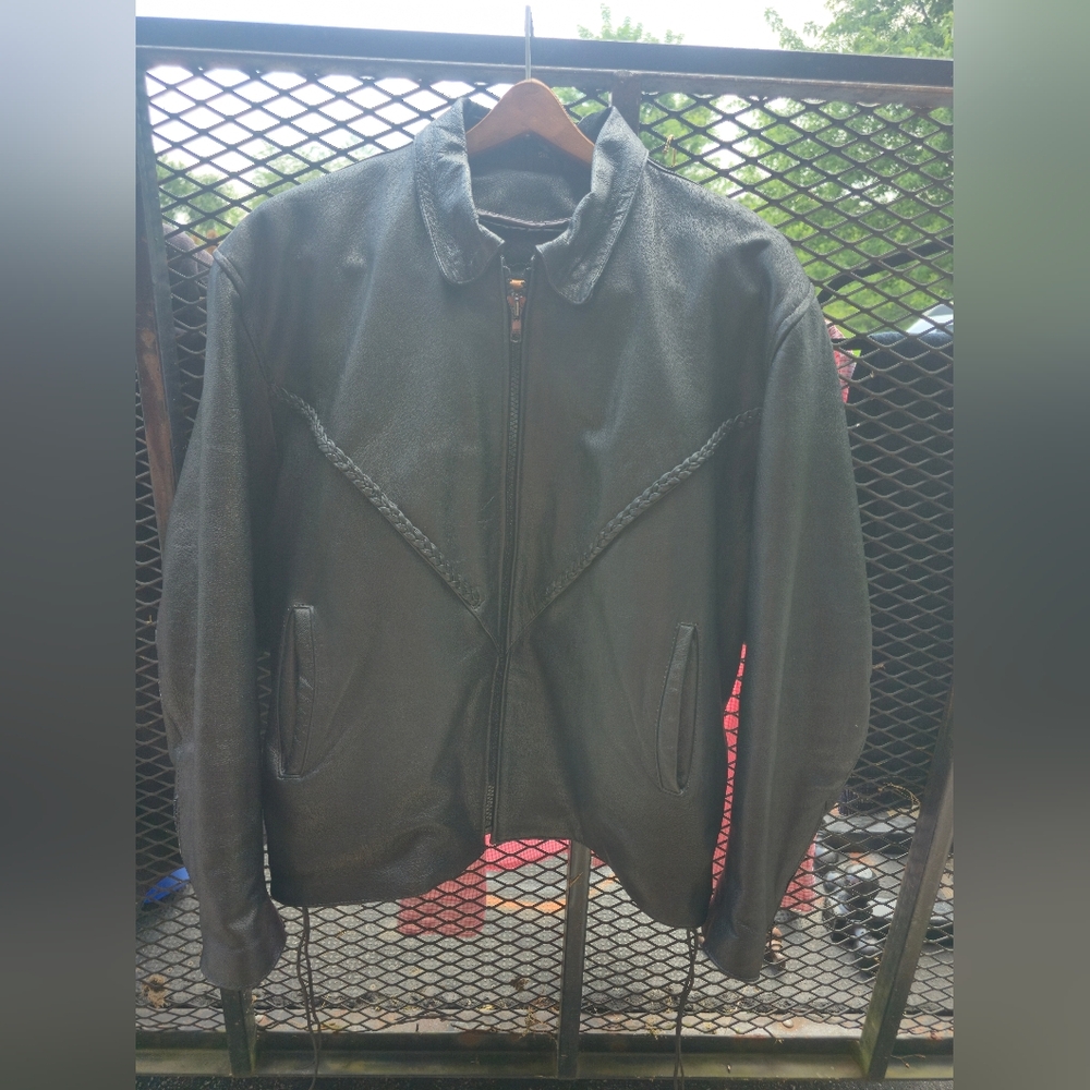 Womans Black Leather Jacket